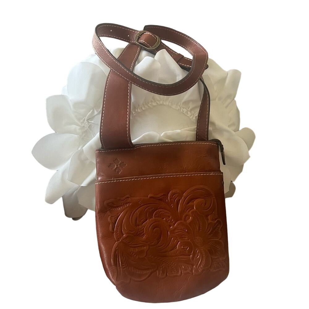 Patricia Nash Brown Leather Crossbody Bag Purse